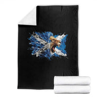 Roaring Scottish Lion Throw Blanket Braveheart Scotland Flag Pride - Wonder Print Shop