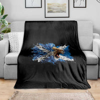 Roaring Scottish Lion Throw Blanket Braveheart Scotland Flag Pride - Wonder Print Shop