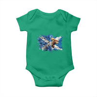 Roaring Scottish Lion Baby Onesie Braveheart Scotland Flag Pride - Wonder Print Shop
