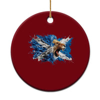 Roaring Scottish Lion Ceramic Ornament Braveheart Scotland Flag Pride - Wonder Print Shop