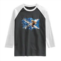 Roaring Scottish Lion Raglan Shirt Braveheart Scotland Flag Pride - Wonder Print Shop