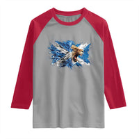 Roaring Scottish Lion Raglan Shirt Braveheart Scotland Flag Pride - Wonder Print Shop