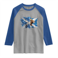 Roaring Scottish Lion Raglan Shirt Braveheart Scotland Flag Pride - Wonder Print Shop