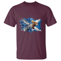 Roaring Scottish Lion T Shirt Braveheart Scotland Flag Pride - Wonder Print Shop