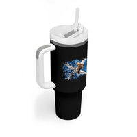 Roaring Scottish Lion Tumbler With Handle Braveheart Scotland Flag Pride - Wonder Print Shop