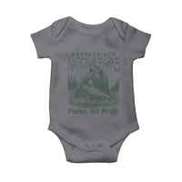 Protect Our National Parks Baby Onesie Parks Not Profits Retro Bear Nature Graphic