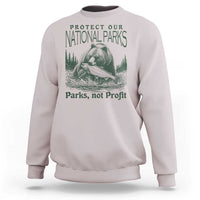 Protect Our National Parks Sweatshirt Parks Not Profits Retro Bear Nature Graphic