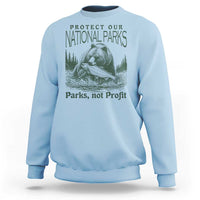 Protect Our National Parks Sweatshirt Parks Not Profits Retro Bear Nature Graphic