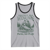 Protect Our National Parks Tank Top Parks Not Profits Retro Bear Nature Graphic