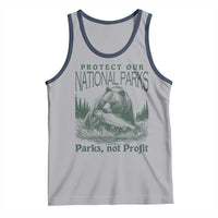 Protect Our National Parks Tank Top Parks Not Profits Retro Bear Nature Graphic