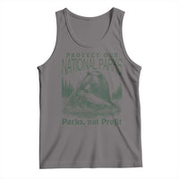 Protect Our National Parks Tank Top Parks Not Profits Retro Bear Nature Graphic