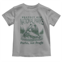 Protect Our National Parks Toddler T Shirt Parks Not Profits Retro Bear Nature Graphic