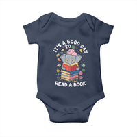 Its A Good Day To Read Book Baby Onesie Cute Elephant Reading Across America