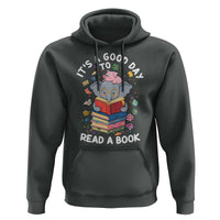 Its A Good Day To Read Book Hoodie Cute Elephant Reading Across America