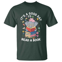 Its A Good Day To Read Book T Shirt Cute Elephant Reading Across America