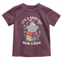 Its A Good Day To Read Book Toddler T Shirt Cute Elephant Reading Across America