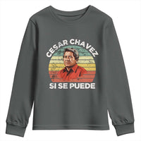Cesar Chavez Youth Sweatshirt Si Se Puede Mexican Hispanic Heritage Month Vintage
