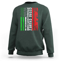 Cesar Chavez Sweatshirt American Mexican Flag Patriotic Mexico Distressed