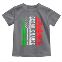 Cesar Chavez Toddler T Shirt American Mexican Flag Patriotic Mexico Distressed