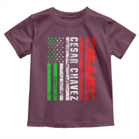 Cesar Chavez Toddler T Shirt American Mexican Flag Patriotic Mexico Distressed