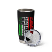 Cesar Chavez Tumbler Cup American Mexican Flag Patriotic Mexico Distressed