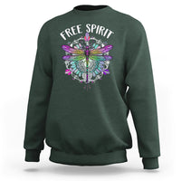 Dragonfly Sweatshirt Free Spirit Hippie Mandala Wild Heart Dragonfly Inspirational Shirt for Women, Dragonfly T-shirt, Dragonfly Gift, Insect Lover Shirt, Spiritual Shirt - Wonder Print Shop