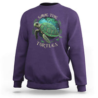 Earth Day Sweatshirt Save The Turtles Ocean Day Crisis Environmental Activism - Wonder Print Shop