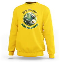 Earth Day Sweatshirt Save The Bees Save The Planet Raise Environmental Awareness Go Green Go Planet - Wonder Print Shop
