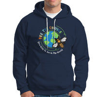 Earth Day Hoodie Bee The Change You Wish To See In The World Save The Bees Environmental Awareness - Wonder Print Shop