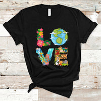 Earth Day T Shirt Peace Love Earth Love Your Mother Go Planet Ocean Wildlife Protection - Wonder Print Shop