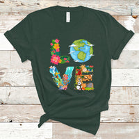 Earth Day T Shirt Peace Love Earth Love Your Mother Go Planet Ocean Wildlife Protection - Wonder Print Shop