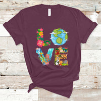 Earth Day T Shirt Peace Love Earth Love Your Mother Go Planet Ocean Wildlife Protection - Wonder Print Shop