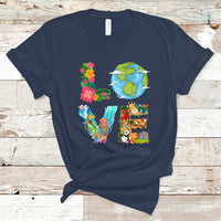 Earth Day T Shirt Peace Love Earth Love Your Mother Go Planet Ocean Wildlife Protection - Wonder Print Shop