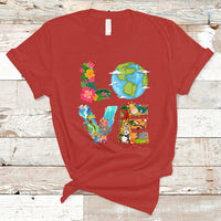 Earth Day T Shirt Peace Love Earth Love Your Mother Go Planet Ocean Wildlife Protection - Wonder Print Shop