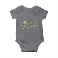 Scout Law Values Baby Onesie American Camo Flag Retro Vintage