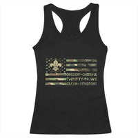 Scout Law Values Racerback Tank Top American Camo Flag Retro Vintage