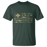 Scout Law Values T Shirt American Camo Flag Retro Vintage