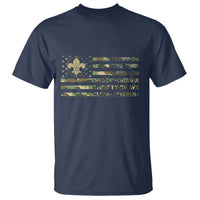 Scout Law Values T Shirt American Camo Flag Retro Vintage