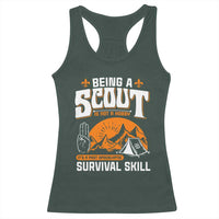 Funny Scout Racerback Tank Top Being A Scout Is Not A Hobby Survival Skill Adventure