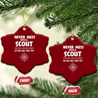 Funny Scout Ceramic Ornament Never Mess With A Scout Compass - Wonder Print Shop
