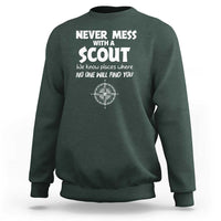 Funny Scout Sweatshirt Never Mess With A Scout Compass