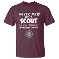 Funny Scout T Shirt Never Mess With A Scout Compass