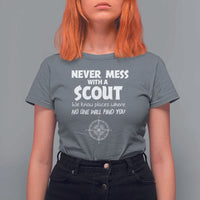 Funny Scout T Shirt For Women Never Mess With A Scout Compass