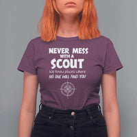 Funny Scout T Shirt For Women Never Mess With A Scout Compass
