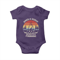 Funny Scout Baby Onesie Once A Scout Always A Pyromaniac Adventure Retro