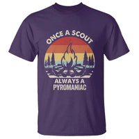Funny Scout T Shirt Once A Scout Always A Pyromaniac Adventure Retro
