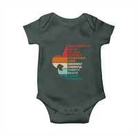 Retro Scout Law Values Baby Onesie Vintage Fleur-de-Lis