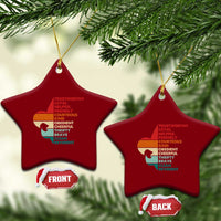 Retro Scout Law Values Ceramic Ornament Vintage Fleur-de-Lis - Wonder Print Shop