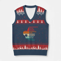Retro Scout Law Values V-Neck Knit Sweater Vest Vintage Fleur-de-Lis - Wonder Print Shop