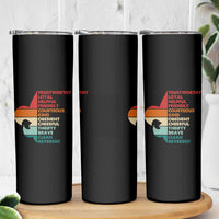 Retro Scout Law Values Skinny Tumbler Vintage Fleur-de-Lis